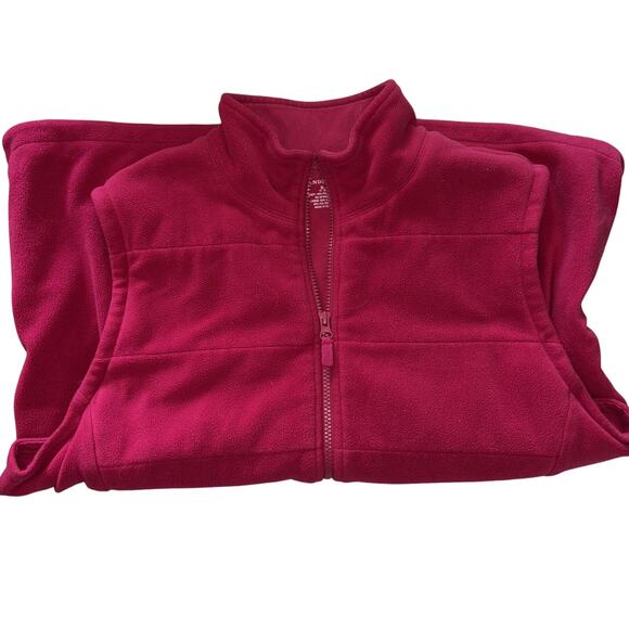 Lands' End Fleece Vest Women's Size XL 18-20 Red Quilted Heavy Weight - Picture 7 of 7